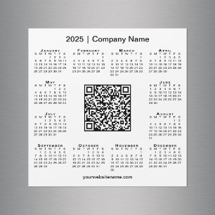 2025 Calendrier Entreprise Personnalisée QR Code M