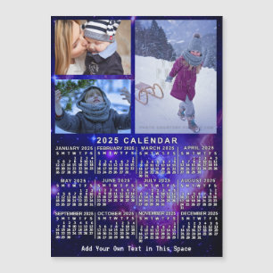 2025 Calendrier Espace Nebula 3 photos personnalis