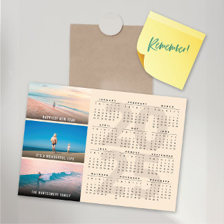 2025 Calendrier Fête Nouvel An Carte photo magnéti