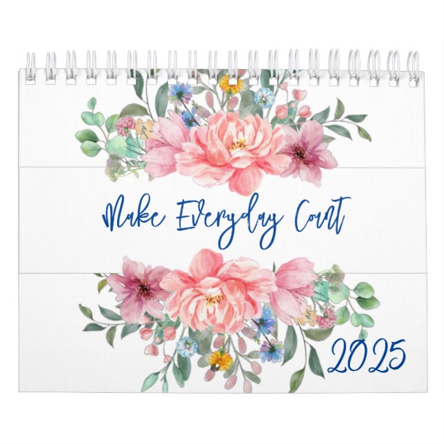 2025 Calendrier Floral Faire Compte Quotidien (Protection)