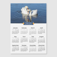 2025 Calendrier Love Swans Photo Magnet