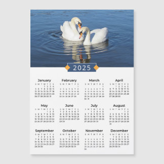 2025 Calendrier Love Swans Photo Magnet