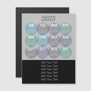 2025 - Calendrier mensuel coloré 2