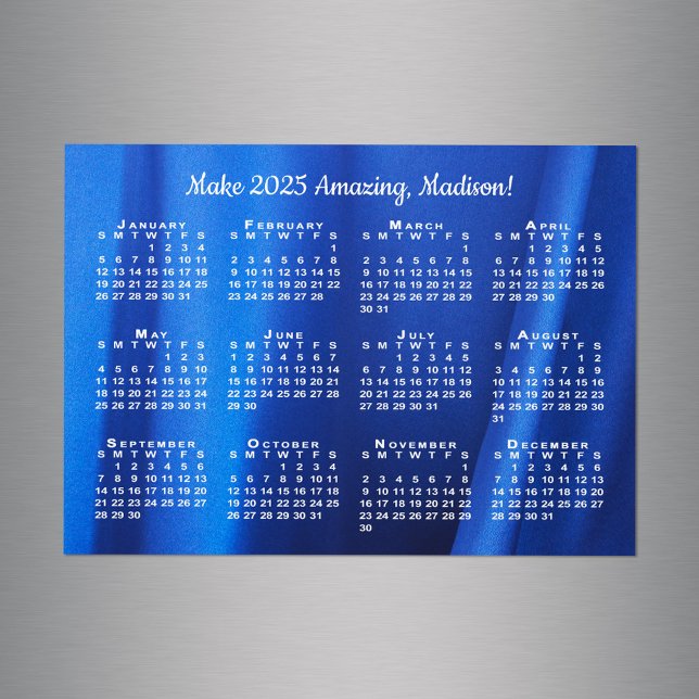 2025 Calendrier Motivation Nom Aimant Photo Person (2025 Calendar Motivation Name Custom Photo Magnet in situ)
