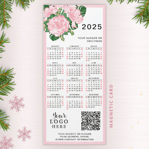2025 Calendrier personnalisé Code QR Logo Magnet d