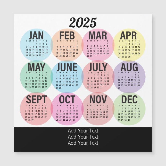 2025 - Colorful Monthly (Devant)