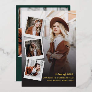 2025 Graduation Photos Grad Gold Foil Faire-part