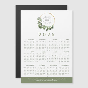 2025 Modern Wreath Your Logo here Calendrier