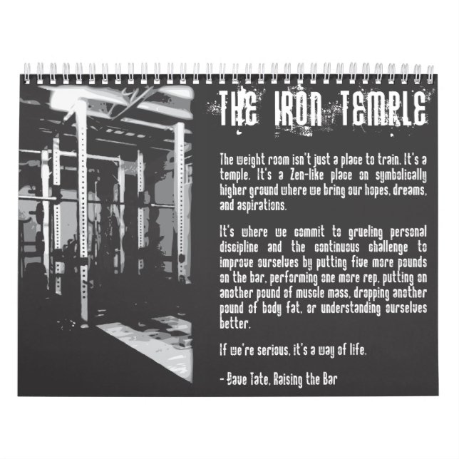 2025 Motivational Bodybuilding Gym Calendrier (Protection)