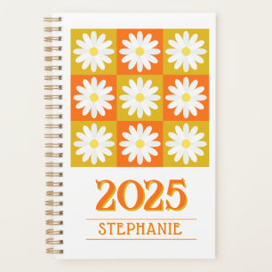 2025 Personnalisé Nom Retro Daisy Checkerboard Flo