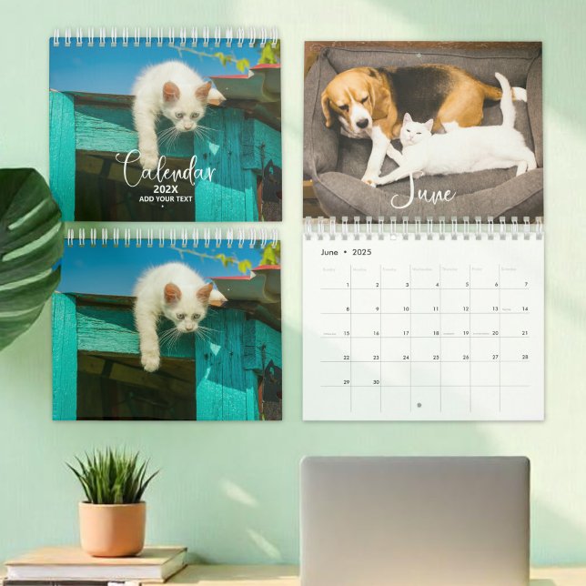 2025 Pet Photo Personnalisée Calendrier de calligr (Créateur téléchargé)