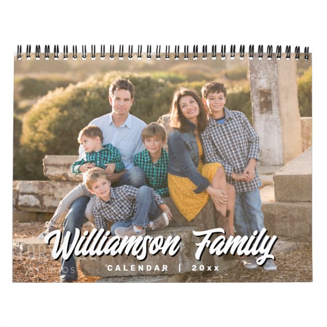 2025 Photo de famille Calendrier minimaliste moder (Protection)