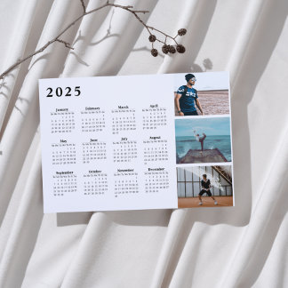 2025 Photo personnalisée Collage Calendrier Magnet