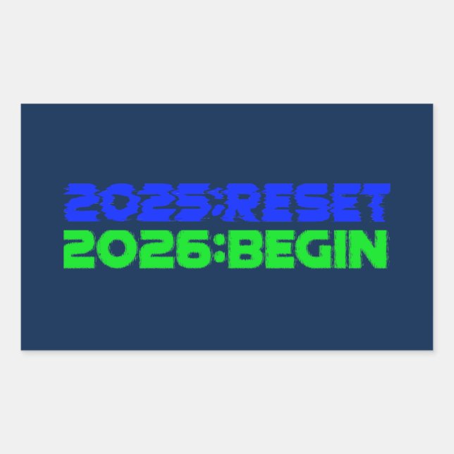 2025:RESET/2026:BEGIN Sticker (Devant)