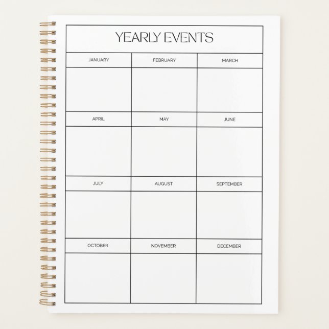 2025 Yearly Planner | Minimalist Wall Calendar (Devant)