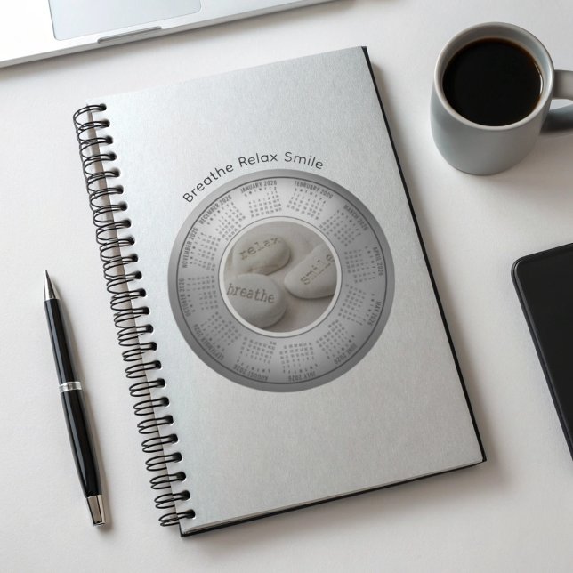 2026 Calendar Planner Quote Breathe Smile Relax  (Créateur téléchargé)
