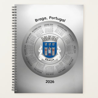 2026 Calendar Silver Planner Braga Portugal