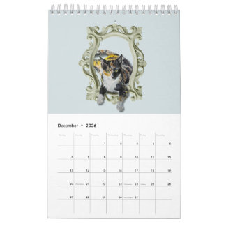 2026 Calendrier Aquarelle Portraits d'animaux par