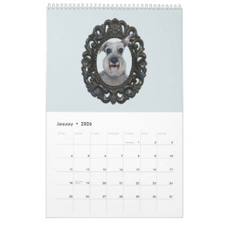 2026 Calendrier Aquarelle Portraits d'animaux par