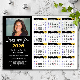 2026 Calendrier Black Gold Business Photo magnétiq