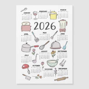 2026 Calendrier des ustensiles de cuisine
