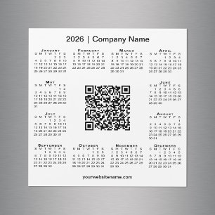 2026 Calendrier Entreprise Personnalisée QR Code M