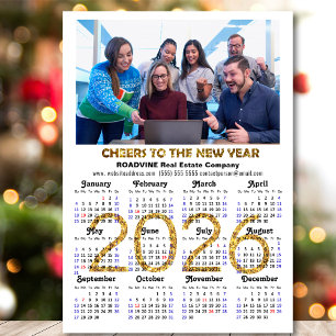 2026 Calendrier Gold Parties scintillant Business