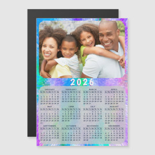 2026 Calendrier Magnet Family Photo Holographique