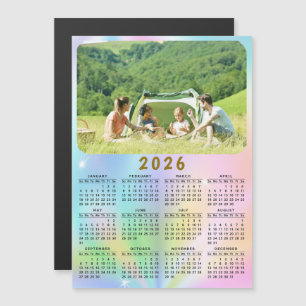 2026 Calendrier photo Magnet Holographic Ombre