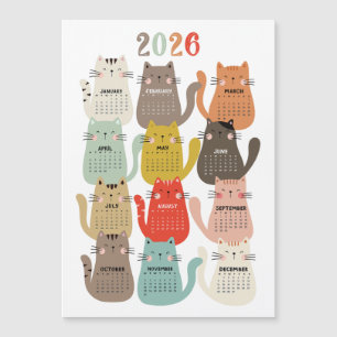 2026 Calendrier Tons Terre Chats