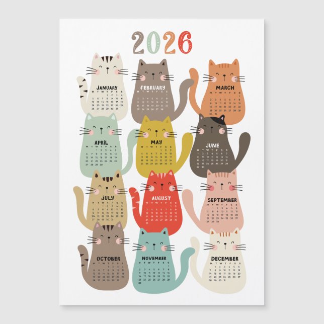 2026 Calendrier Tons Terre Chats (Devant)