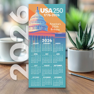2026 Calendrier USA 250 Capital Dome America Card