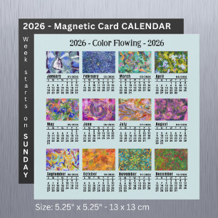 2026 Couleurs de flux personnalisées Calendrier Di
