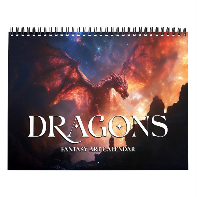 2026 Dragons 2 Imaginaires Art Calendrier (Protection)