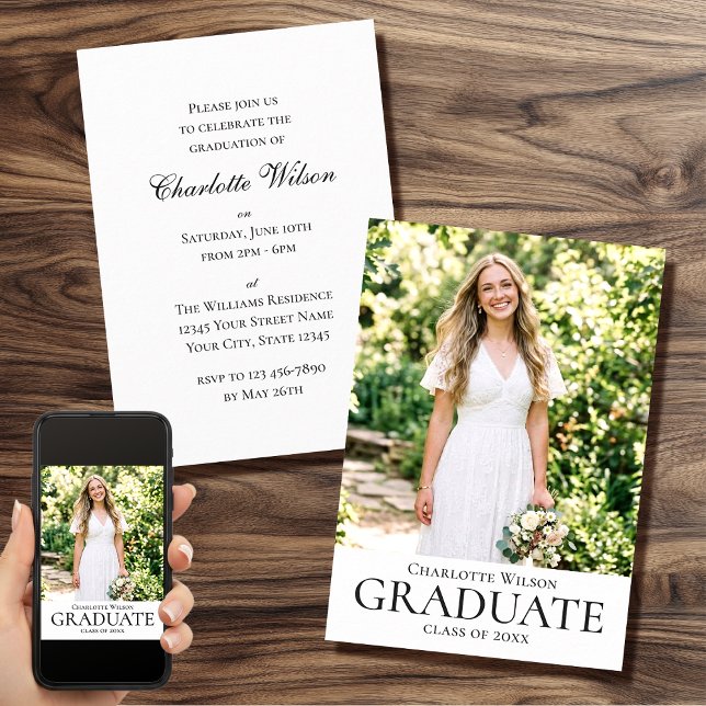 2026 Elegant Graduation Party Invitation Photo (Créateur téléchargé)