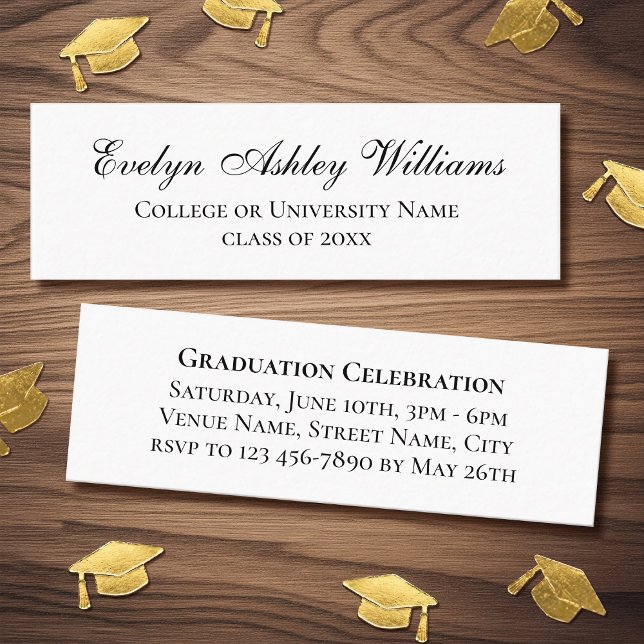 2026 Elegant Graduation Script Invitation Cards (Créateur téléchargé)