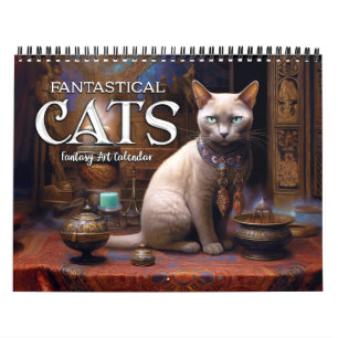2026 Fantastique Chats 3 Imaginaire Art Calendrier