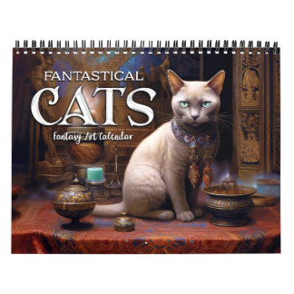 2026 Fantastique Chats 3 Imaginaire Art Calendrier