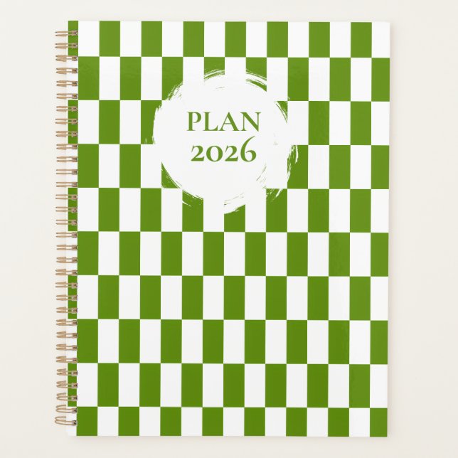 2026 Green and White Checkered Spiral  (Devant)