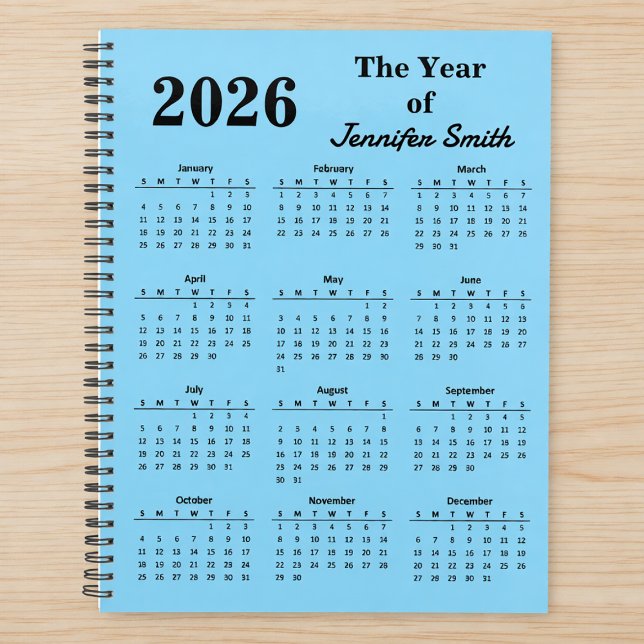 2026 L'année de Nom Personnalisé Planificateur Per (Créateur téléchargé)