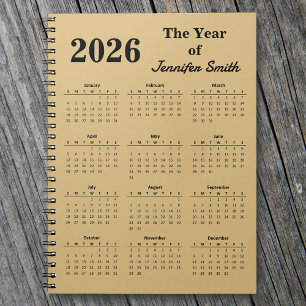 2026 L'année du cahier personnalisé [Votre Nom]