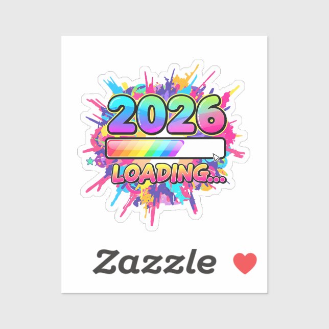 2026 Loading... Progress Bar Sticker (Feuille)