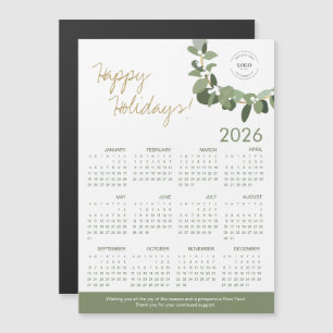 2026 Modern Wreath Your Logo here Calendrier
