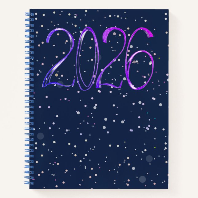 2026 numéro année journal artistique Cahier à spir (Devant)