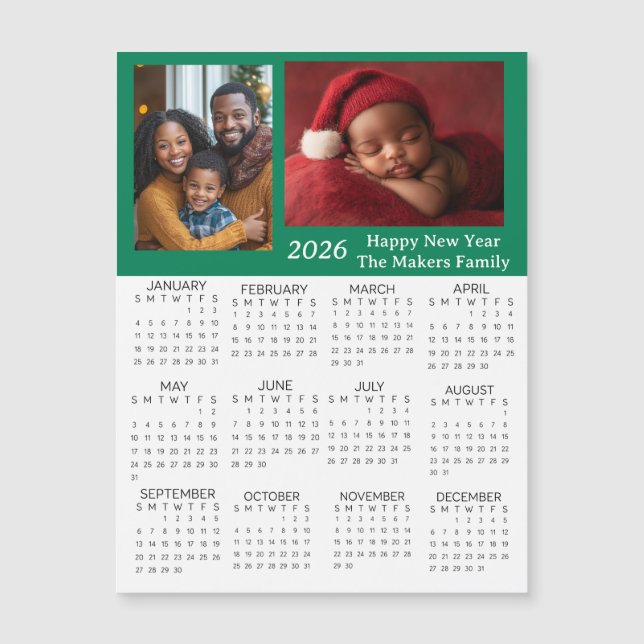 2026 Personalized Photos Mini Calendar (Devant)