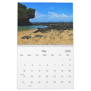 2026 Rocks de 12 mois du calendrier océanique d'Ok