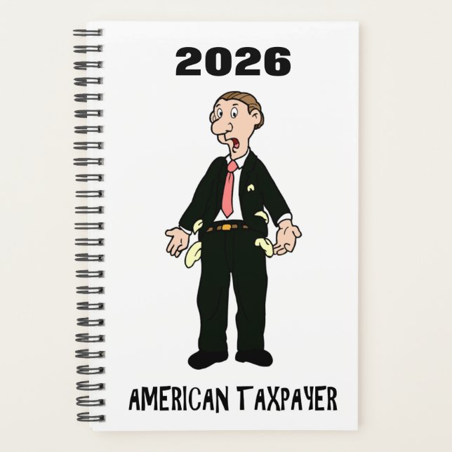 2026 Tax Planner IRS Joke Taxday Humor Funny Broke (Devant)