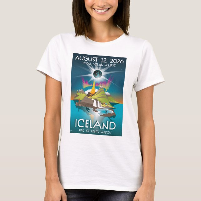 2026 total solar eclipse in Iceland - T-Shirt (Devant)
