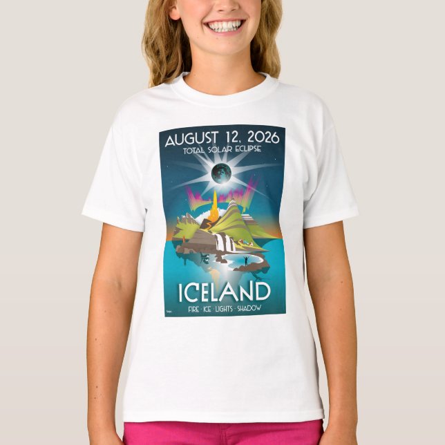2026 total solar eclipse in Iceland - T-Shirt (Devant)