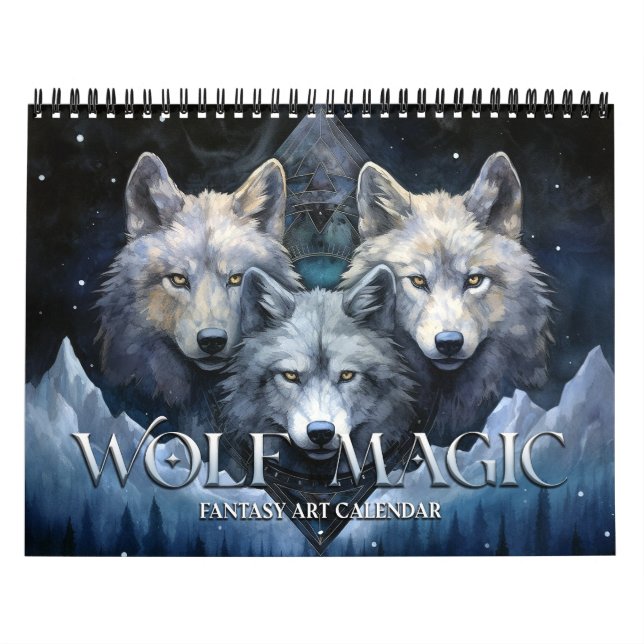 2026 Wolf Magic 2 Imaginaire Art Calendrier (Protection)